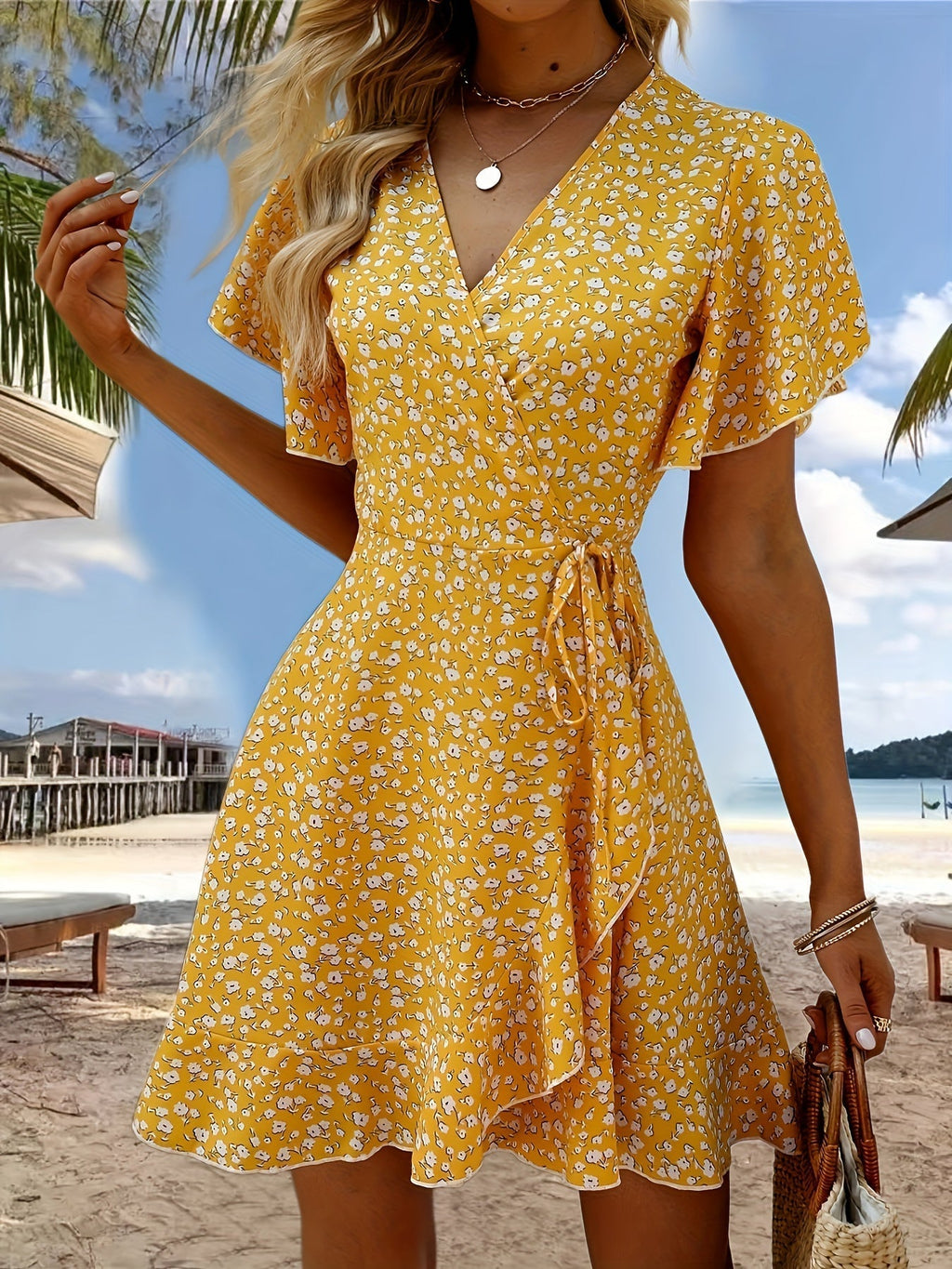Dames Zomerjurk Bloemenprint